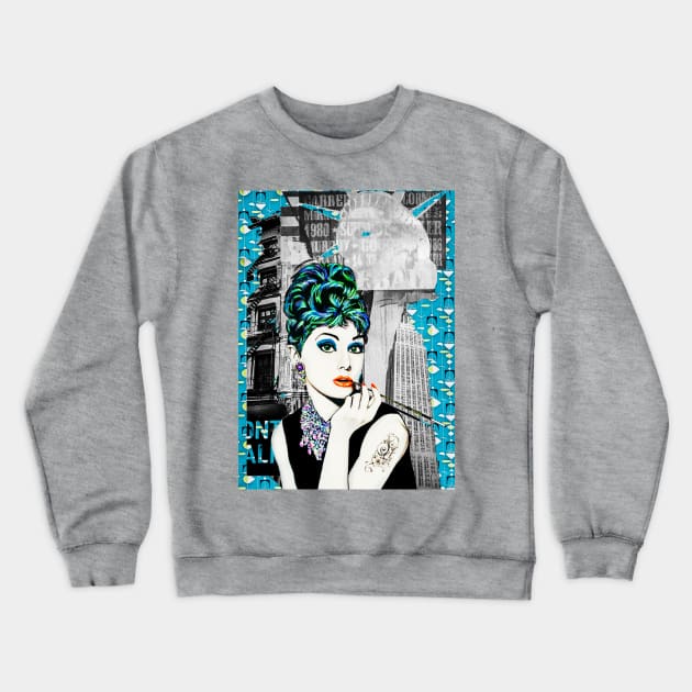 Audrey punked and smoking Crewneck Sweatshirt by Mabbatt